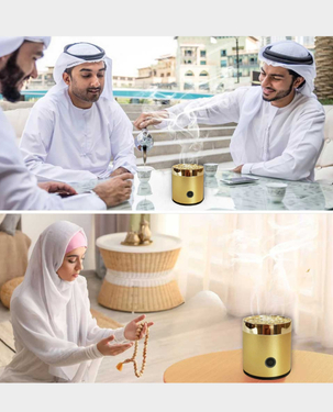 Bakhoan OUD Incense Burner | Up To 1,000 Sq.ft Coverage | X003-1-GLD - Gold