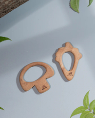 Ariro Wooden Teethers - Mushroom and Ice-Cream Cone