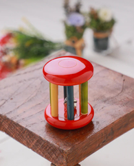 Ariro Wooden Rattle - Small Tumbler Red
