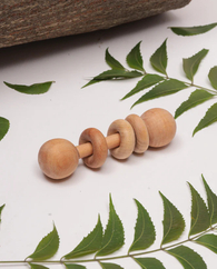 Ariro Wooden Rattle - Dumbbell with Rings