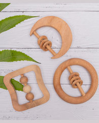Ariro Neem Wood Rattles (Set of 3)