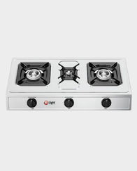 Mr Light 3 Burner Gas Stove - Silver in Qatar