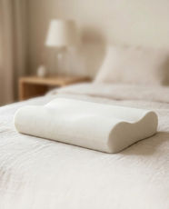 SISSEL Soft Curve Orthopaedic Pillow (Medium) | Viscoelastic Foam | Gentle Neck and Cervical Support | Pressure-Relieving | Soft Comfort | Ideal for Back and Side Sleepers