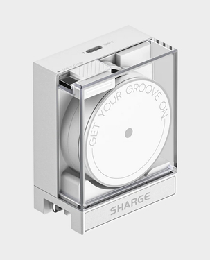 Sharge Retractable 65 Dual-port 65W Fast Charger With Built-in USB-C Cable |  PD 2.0 | GaN Technology - White