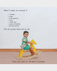 Ariro Traditional Rocking Horse - Yellow