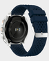 Swiss Military DOM 7 Smart Watch | 1.43" AMOLED Display | IP67 | Monitor Blood Pressure, Heart Rate & SpO2 | Wireless Charging | SM-WCH-DOM7-SILF-BLUS - Silver Frame with Blue Siliconstrap