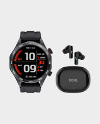 X.Cell Elite 5 Smart Watch Black Frame with Black Silicon Strap + X.Cell Soul 16 Pro Stereo Earbuds - Black