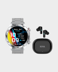 X.Cell Elite 5 Smart Watch Silver + X.Cell Soul 16 Pro Stereo Earbuds in Qatar