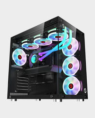 Gameon Emperor Midnight II Series Mid Tower Gaming Case | ATX & Micro-ATX | ARGB+PWM | GO-EMPERORII-M - Black
