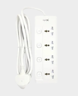 Light Max Socket Buy LightX Power Extension Socket 4 Universal 5m White in Qatar ...