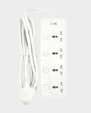 LightX Power Extension 4 Socket with Individual Switch | 3m Cable Length | 3250W Power | 100% Pure Copper Cable | Child Protection Design | Fire-Resistant Material | SLX-1K4-3M - White