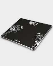 B.Well PRO-165 Electronic Personal Scale | 180kg Capacity | 100g High Precision Accuracy | 4-Sensor Technology | Tempered Glass Platform | Large LCD Display | Auto On/Off | KG/LB/ST Units - Black