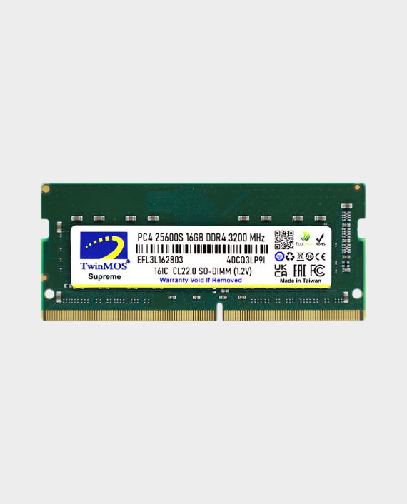 Buy TwinMOS 16GB DDR4 SO-DIMM Laptop Memory | 3200MHz in Qatar