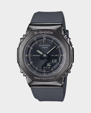 CASIO G-Shock Collection Ladies Watch | 200m Water Resistant | Solar Powered | Resin Case and Stainless Steel Strap | Double LED Light | 1/100s Stopwatch | GM-S2110B-8ADR - Grey