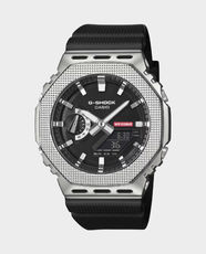 CASIO G-Shock Collection Series Analog Digital Men's Watch | 200m Water Resistant | Shock Resistant | Resin Case and Stainless Steel Bezel | Double LED Backlight | 1/100s Stopwatch | GM-2100M-1ADR - Black Dial
