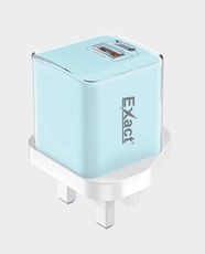 Exact 25W Charging Adapter | USB-C/USB-A Dual Port Output | GaN Technology | Smart Chip Technology | PC and Fireproof Material | EX1313 - Ice Crystal