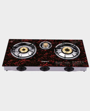 Impex LPG Gas 3 Burner Glass Top Gas Stove | Stainless Steel Body | Auto Ignition | Low Gas Consumption Design | Quality Brass Burners | Toughened Glass - IGS1213F