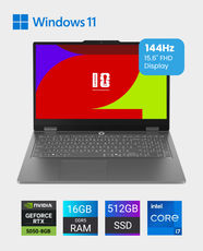 Lenovo LOQ Essential 15IRX11 Gaming Laptop | 15.6-Inch FHD 144Hz IPS Display | Intel Core i7-13650HX | 16GB RAM | 512GB SSD | NVIDIA GeForce RTX 5050 8GB | Windows 11 Home | English/Arabic Keyboard | 83SC000BAX - Luna Grey