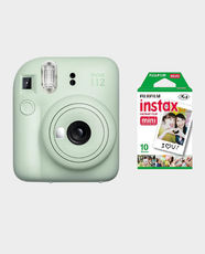 Fujifilm Instax Mini 12 Instant Camera With Film | Automatic Exposure Control | Built In Flash With Auto Light Adjustment | 60 mm f/12.7 Lens | Programmed Electronic Shutter 1/2 To 1/250 Sec | Close Up Mode - Mint Green