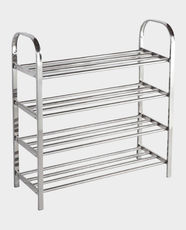 4-Layer Shoe Rack | Open-Shelf Storage Design | Non-Slip Foot Covers | Durable High Load-Bearing Construction | Space-Saving Organizer for Shoes & Footwear
