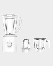 Daewoo Stand Blender + Chopper + Grinder | 400W Power | 2-Speed Control with Pulse Function | Anti Slip Feet Design | Safety Interlocking System | DBL 1020 - White