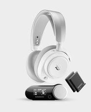 SteelSeries Arctis Nova Pro Wireless Omni Gaming Headset | Up to 60 Hours Battery Life | Hi-Res Audio | OmniPlay | ClearCast Pro AI Noise Cancelling Mic | Infinite Power System | SS-HS-ARC-NOV-PRO-OMNI-WH - White