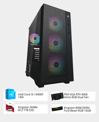 Pre-build Gaming PC (Core i5-14400F | 16GB RAM | RTX 4060 Dual Fan 8GB | 1TB SSD | PSU 650W) in Qatar
