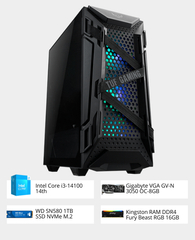 Pre-build Gaming PC  (Core i3-14100 | 16GB RAM | 1TB SSD | RTX 3050 OC 8GB | Windows 11 | 650W PSU) in Qatar