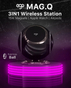 Ego Mag Qi2 3-in-1 15W Wireless Station Charger | MagSafe Compatible | Foldable Design | Adjustable Angles | Light Indicator - Black