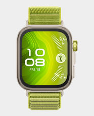 Huawei Watch Fit 4 Pro | 1.82 inch Square AMOLED display | 10 Days Battery Life | 5ATM Water Resistant | 100 Fitness Modes | Green Nylon Strap - Green