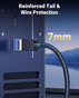 Ugreen CAT-8 Shielded Round Braided Cable Modular Plugs | Shielded Braided 1m | 40Gbps 2000Mhz High Speed | NW153-1M-BLK - Black