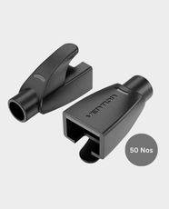 Vention RJ45 Strain Relief Boots (Pack Of 50) | PVC Material | 6.0mm OD Support | Waterproof and Dustproof | Flexible Easy Installation | IODB0-50 - Black