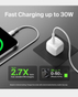 Belkin BoostCharge Compact Charger | 30W | USB-C Cable | WCA008DQ1MWH-B6 - White