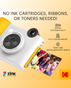 KODAK Smile+ Wireless Digital Instant Print Camera with Effect-changing Lens - White