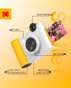 KODAK Smile+ Wireless Digital Instant Print Camera with Effect-changing Lens - White