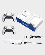 GAME Double Wireless Controller Console M15 Game Stick | 2.4G Wireless | 4K 60fps HDMI | Up to 128GB External TFS | 20000 Games - White