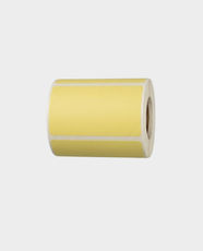 LeStaples Direct Thermal Label Paper | 230 Labels | 40mm × 30mm Size | Premium Coreless Roll - Yellow /PP Synthetic Paper