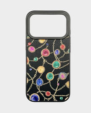 Fancy Jewel Chain Design Back Case for Apple iPhone 17 Pro Max - Black