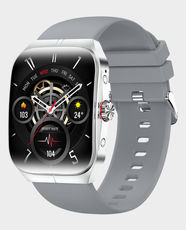 Exact Smart Watch Astra | 1.95 Inch AMOLED Display | Up To 7 Days Battery Life | IP67 Water Resistance | Heart Rate and Sleep Monitoring | Daily Activity Tracking | Bluetooth 5.3 | EX1269 - Silver Case with Grey Strap