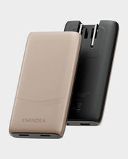 Energea TravelWorld Edge 65 Wall Charger | 65W Max Output | Dual USB-C PD/PPS/Quick Charge 3.0 | GaNSmart Technology | Interchangeable US/UK/EU Travel Plugs | Dual-Device Charging Support - Gold