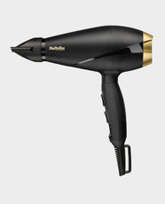 Babyliss Smooth Pro 2000 Hair Dryer | 2000W Power | Corded Electric | 2 Speed & 2 Heat Settings | Ionic Frizz Control | Removable Filter | 100km/hour Air Speed | Lightweight and Compact Design | 6704SDE - Black/Gold