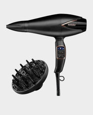 BaByliss Salon Air Brilliance Hair Dryer | 2200W Digital Motor | 3m Cord | Titanium Ceramic Technology | Super Ionic Frizz-Control | 2 Speed and 3 Heat Settings | Ultra Slim Concentrator - D665SDE - Black