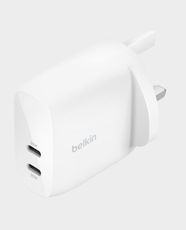 Belkin BoostCharge Pro Dual USB-C Wall Charger with PPS 60W | 2x USB-C PPS 30W | PD 3.1 Fast Charging | Universal Compatibility | WCB010MYWH - White