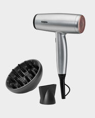 Babyliss Cosmos Hair Dryer | 2100W Power | Corded Electric | 2 Speed and 3 Heat Settings | Ionic-Frizz Control | Ceramic Technology | Removable Rear Filter | Lightweight Design | D580DSDE - Silver