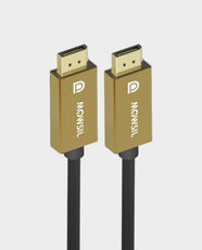 Mowsil DisplayPort 8K Cable | 3m Length | 8K@60Hz Resolution Support | 32.4Gbps High-Speed Bandwidth | Dynamic HDR and HDR10 | 24K Gold-Plated DisplayPort Male to Male | MOD8D03 - Gold