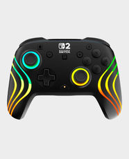 Turtle Beach Afterglow Wave Wireless RGB Gaming Controller for Nintendo Switch 2 | TMR Thumbsticks | Mappable Back Buttons | 8 Customizable RGB Zones | 4 Preset RGB Modes - Black