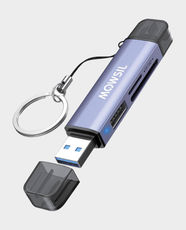 Mowsil USB 3.0 & USB-C OTG Dual Slot Memory Card Reader | 5Gbps High-Speed Data Transfer | SD and microSD Card Support | Aluminum Alloy Body | Plug & Play | MOCRD3 - Metalic Grey