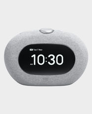JBL Horizon 3 Bluetooth Clock Radio Speaker | 2 x 5W RMS Output | Dual 1.5-Inch Full-Range Drivers | FM Radio | Customizable Sleep Mode | Ambient Light | JBL ONE App Support | Bluetooth 5.3 - Grey