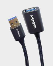 Mowsil USB 3.0 Extension Cable | 5m Length | USB Type-A Male to USB Type-A Female | Up to 5Gbps SuperSpeed Data Transfer | Gold-Plated Connectors | USB 2.0/1.1 Backward Compatible | MOUE05 - Black