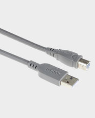 Mowsil USB 2.0 Type-A to Type-B Printer Cable | 1.8m Length | Up to 480 Mbps High-Speed Data Transfer | Gold-Plated Connectors | Compatible with Printers, Scanners, Fax Machines, POS Systems and External Drives - Grey